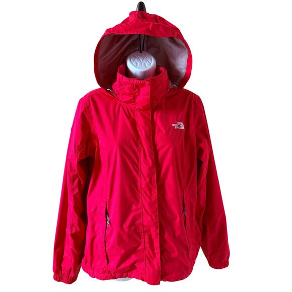 The North Face Pink Hyvent Jacket Hooded Waterproof Wind Protection Size M - Picture 1 of 11
